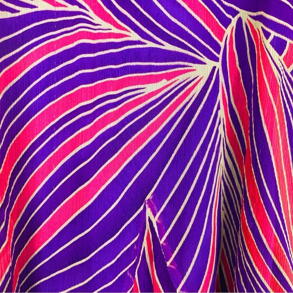 Vintage Y2K maximalist Sue Wong embellished red and purple silk dress. Size 4 - Picture 4 of 8